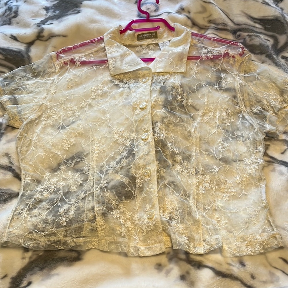 Liz Claiborne lace top sz 8